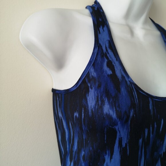 NWT LULULEMON PASK Blue Black Cottony 4 Way Stretch Cool Racerback Top 6 - Picture 4 of 8